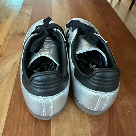 Adidas Samba OG Shoes — Silver Metallic / Core Black / Gum - Picture 4 of 5